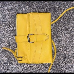 yellow cross body bag